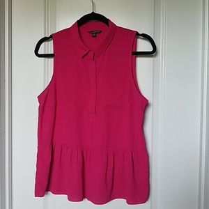 American Eagle Pink peplum blouse